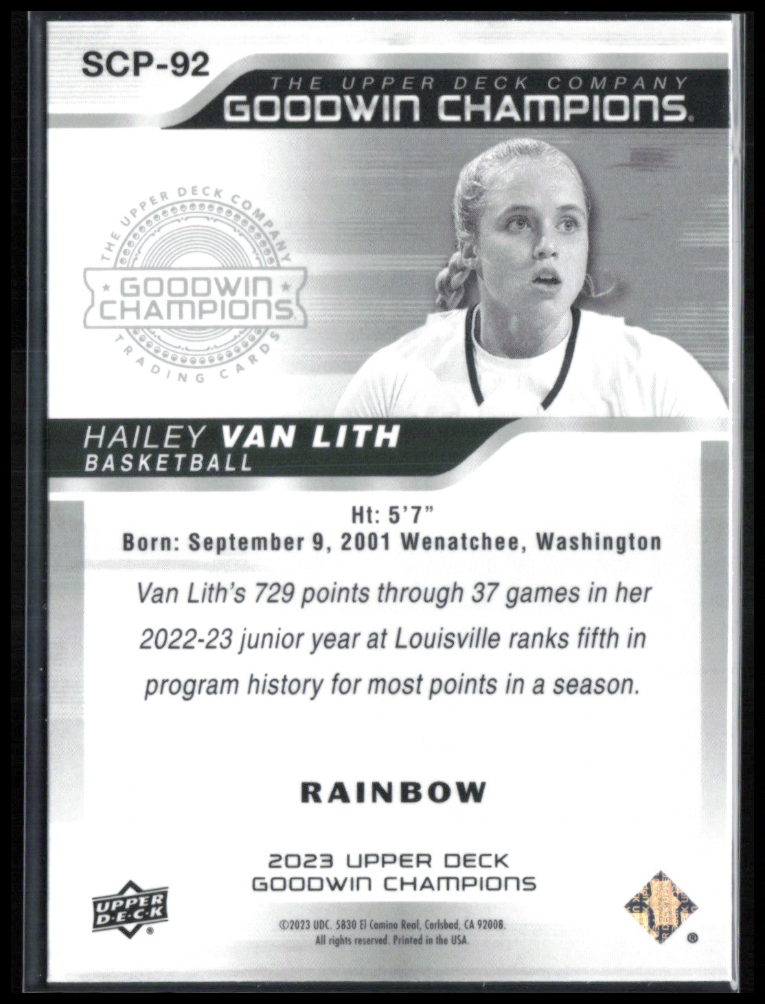 Hailey Van Lith RC Rainbow Refractor