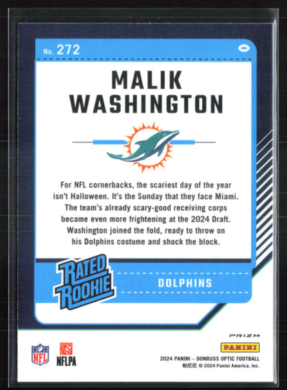 Malik Washington RC Purple Shock