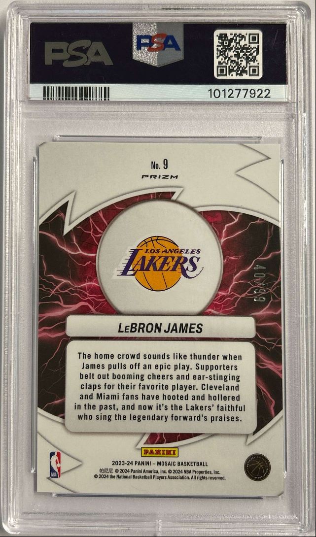 LeBron James Reactive Blue /99 PSA 10 2023 Mosaic
