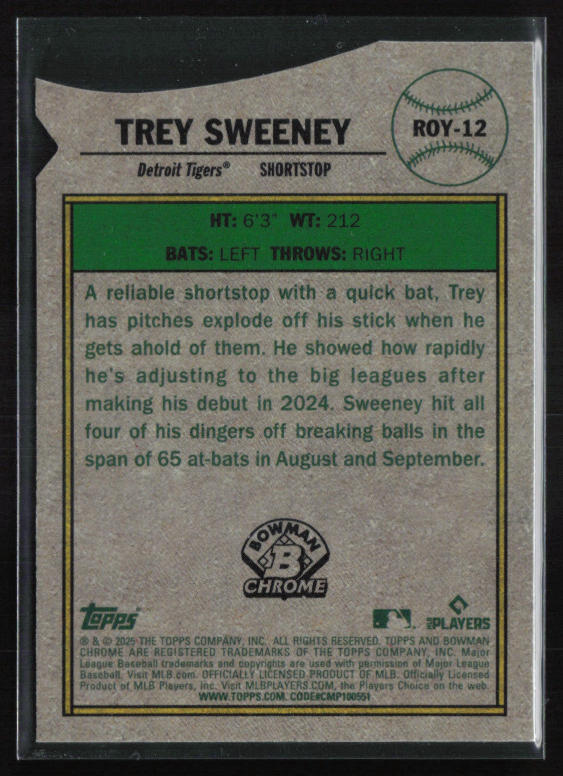 Trey Sweeney RC Die-Cut