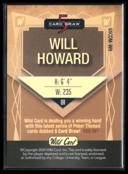 Will Howard PRC /4 2024 Wild Card