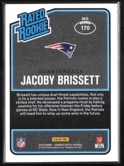 Jacoby Brissett RC Purple Holo 2016 Optic Rated Rookie