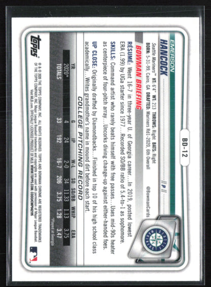 Emerson Hancock 1st Bowman