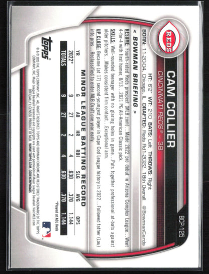 Cam Collier 1st Bowman Chrome