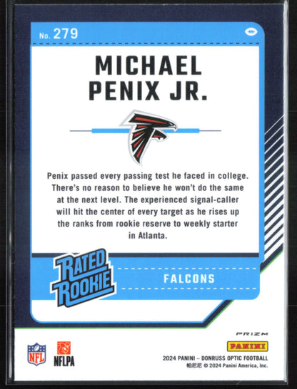 Michael Penix Jr. RC Pink Holo Rated Rookie