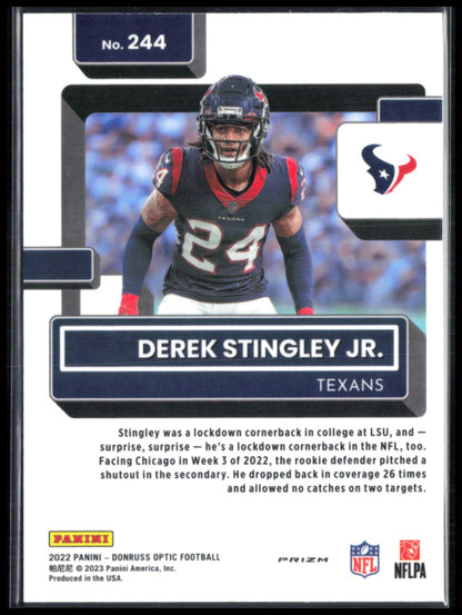 Derek Stingley Jr. RC Pink Holo