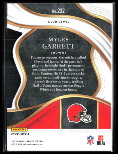 Myles Garrett Black Gold Die-Cut