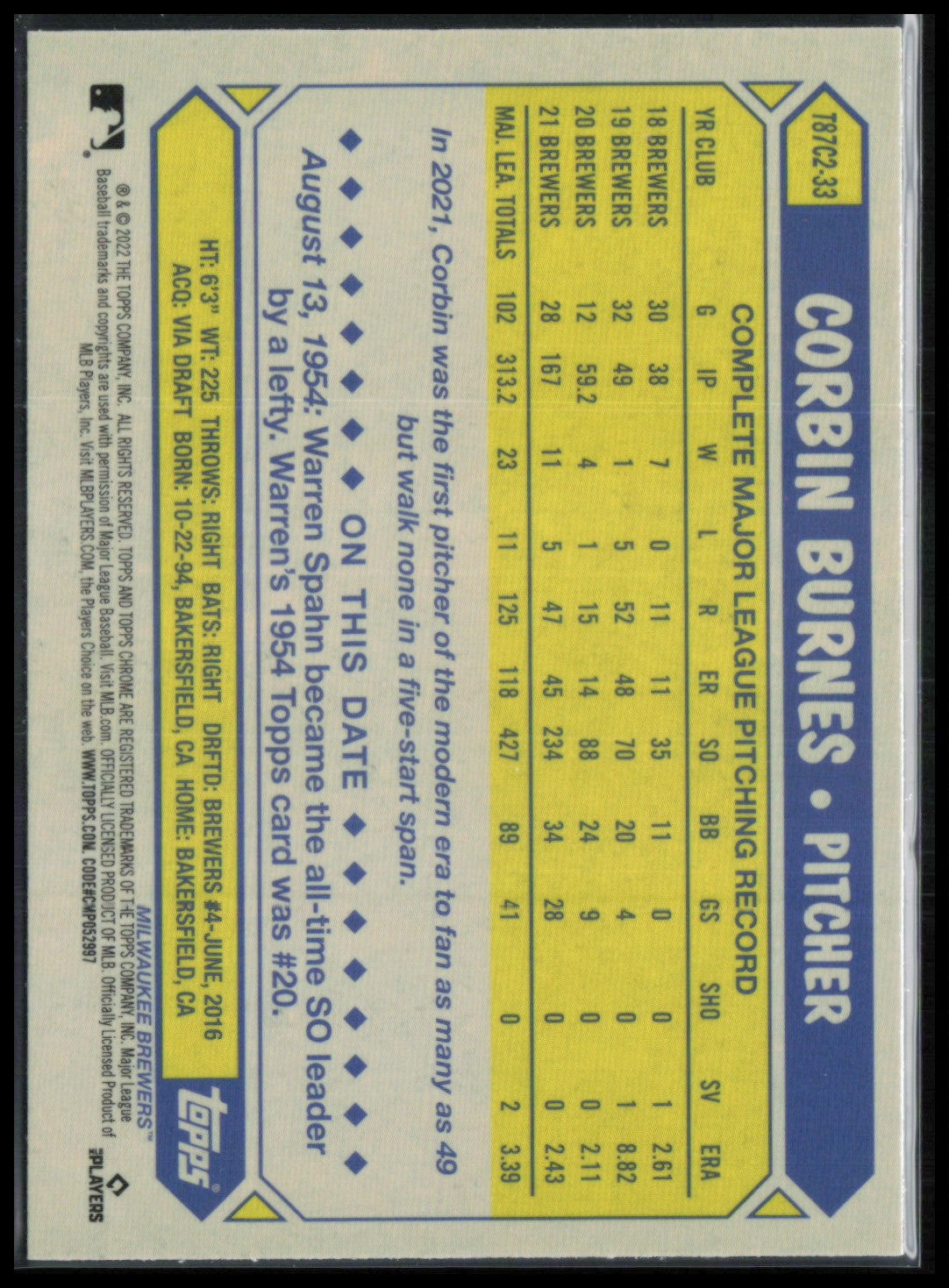 Corbin Burnes Silver Pack Mojo