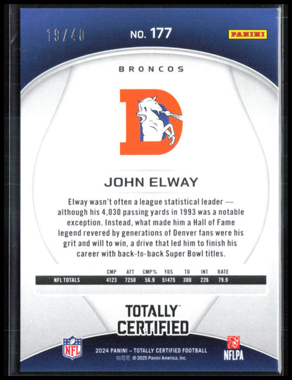 John Elway /50 Gold Foil