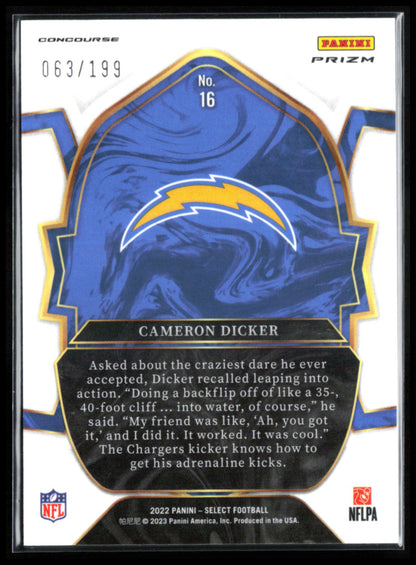 Cameron Dicker RC Blue Checker /199