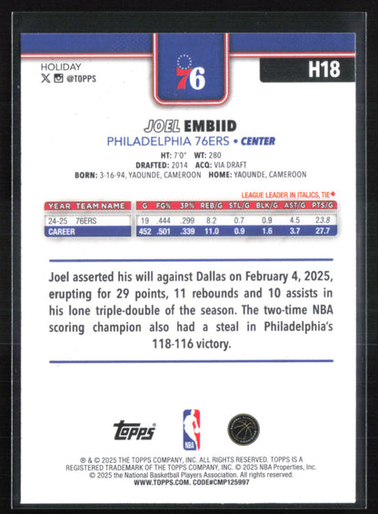 Joel Embiid Silver Metallic