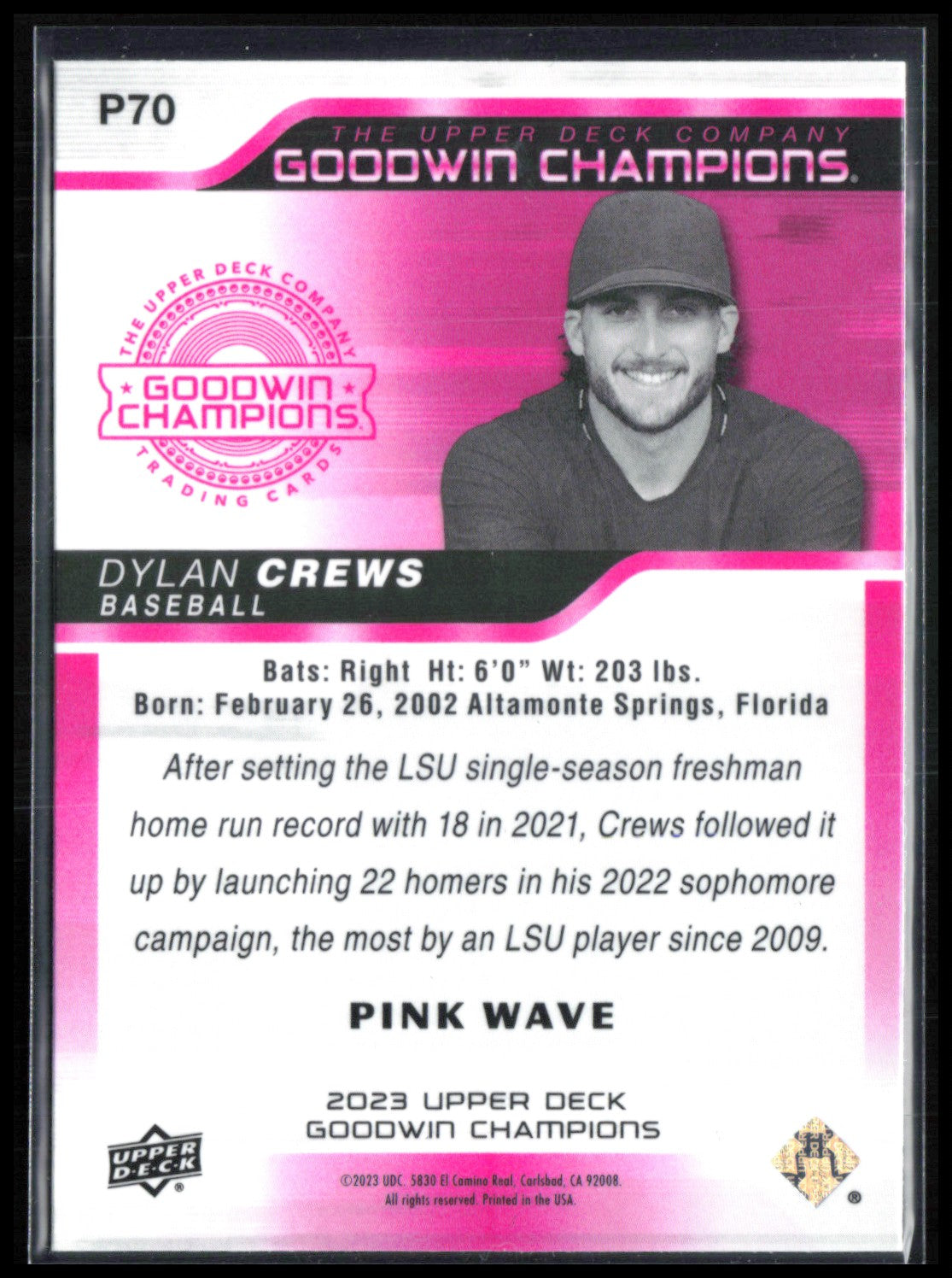Dylan Crews Pink Wave RC