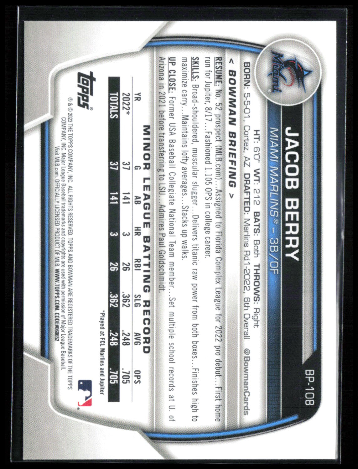 Jacob Berry 1st Bowman