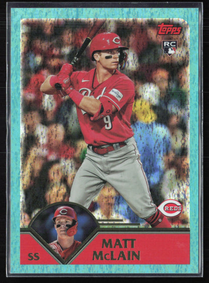 Matt McLain RC Aqua Foil 01/75