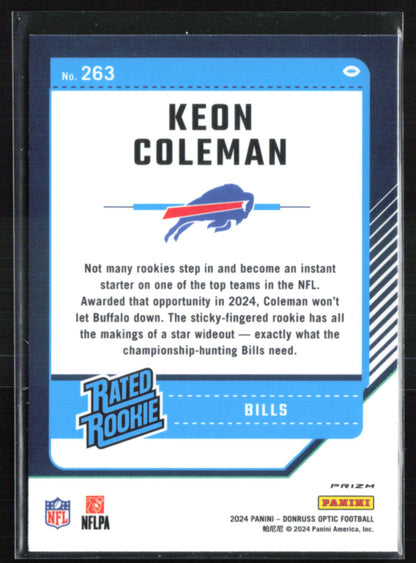 Keon Coleman RC Purple Shock