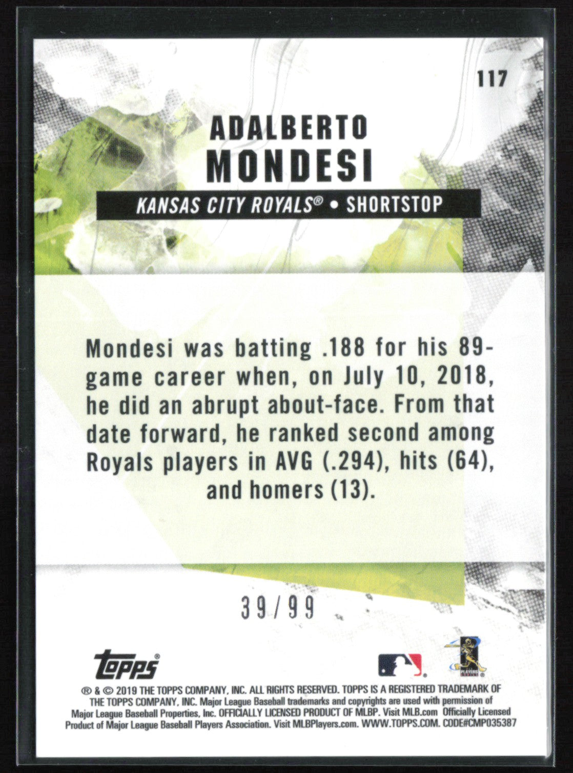 Adalberto Mondesi Purple /99