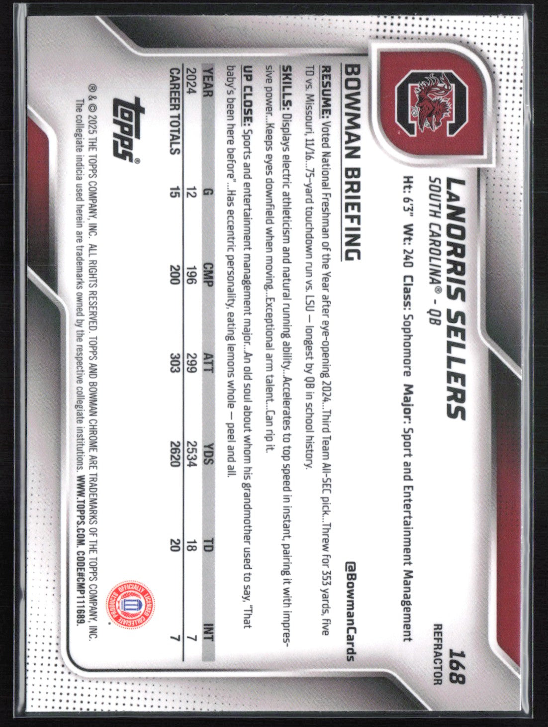 LaNorris Sellers 1st Bowman Refractor