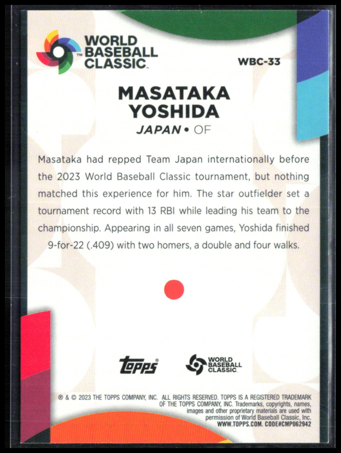 Masataka Yoshida WBC