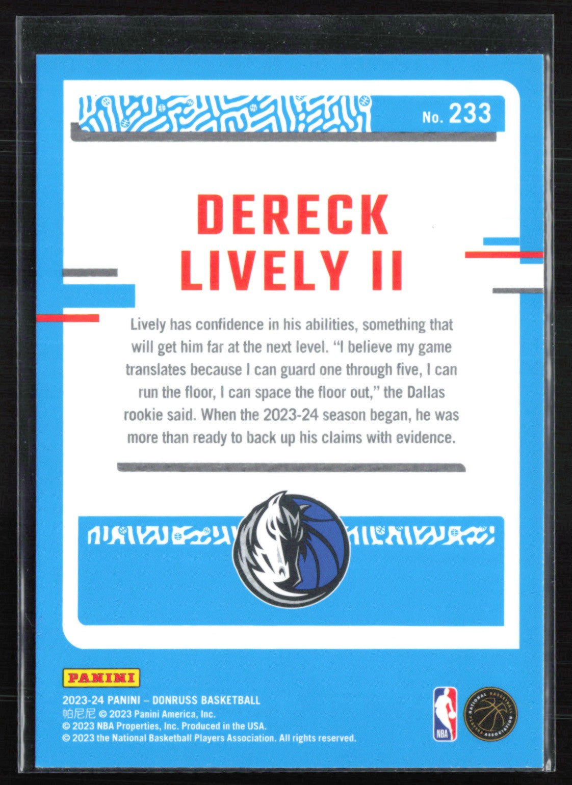 Dereck Lively II RC