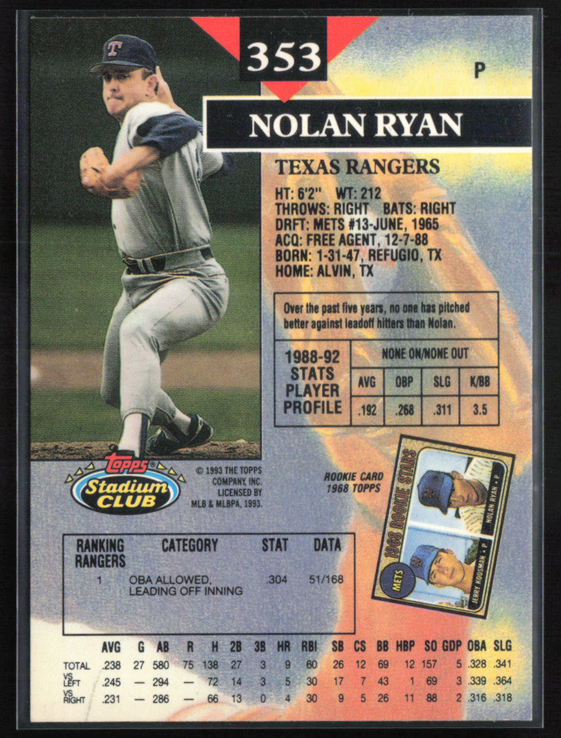 Nolan Ryan 1993 TSC