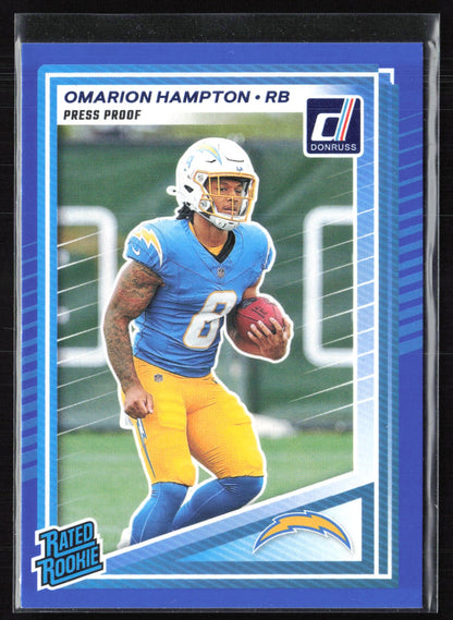 Omarion Hampton RC Blue Press Proof