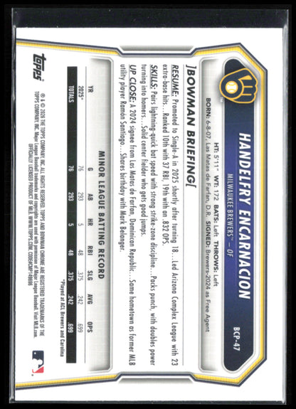 Handelfry Encarnacion 1st Bowman Mojo