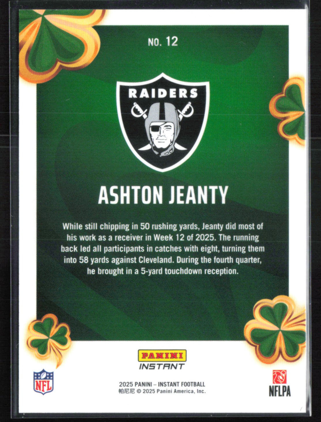 Ashton Jeanty RC Lucky Clover