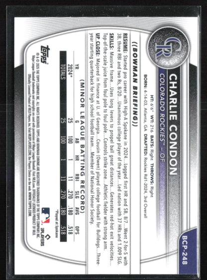 Charlie Condon Mojo Prospects