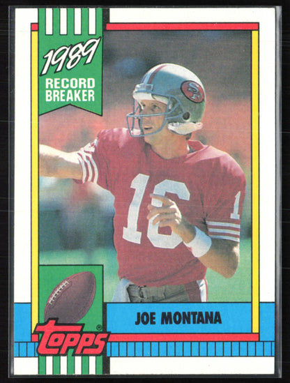 Joe Montana 1990 Topps 1989 Record Breaker