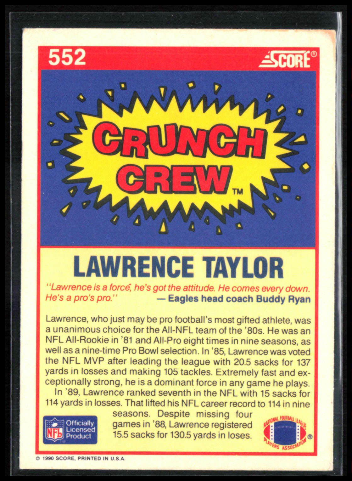 Lawrence Taylor Crunch Crew