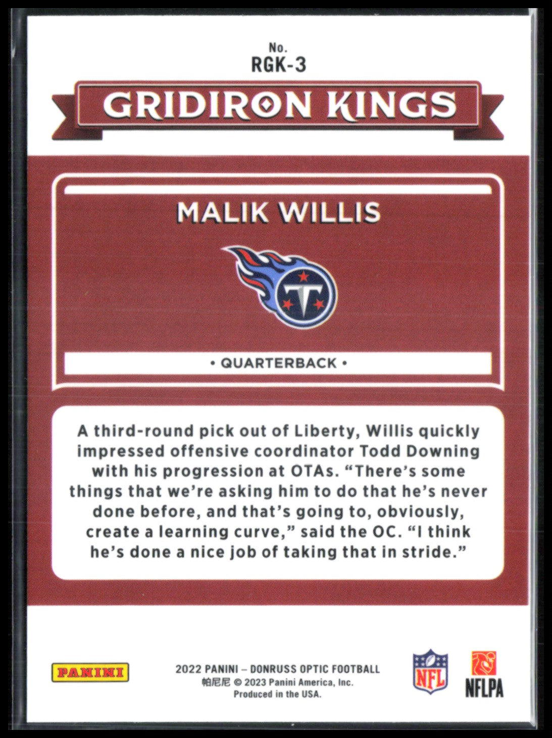 Malik Willis RC