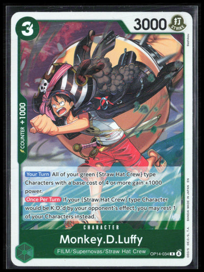 Monkey.D.Luffy - OP14-34 Rare Holo (One Piece)