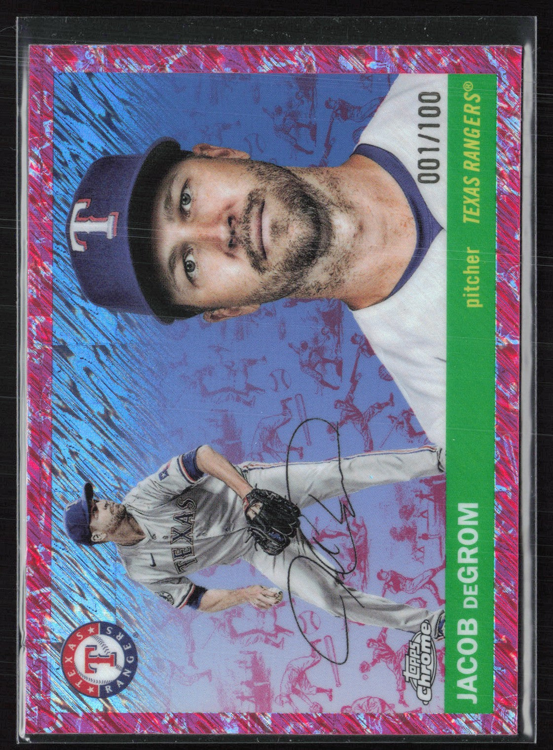 Jacob deGrom Fuchsia Toile Shimmer 001/100