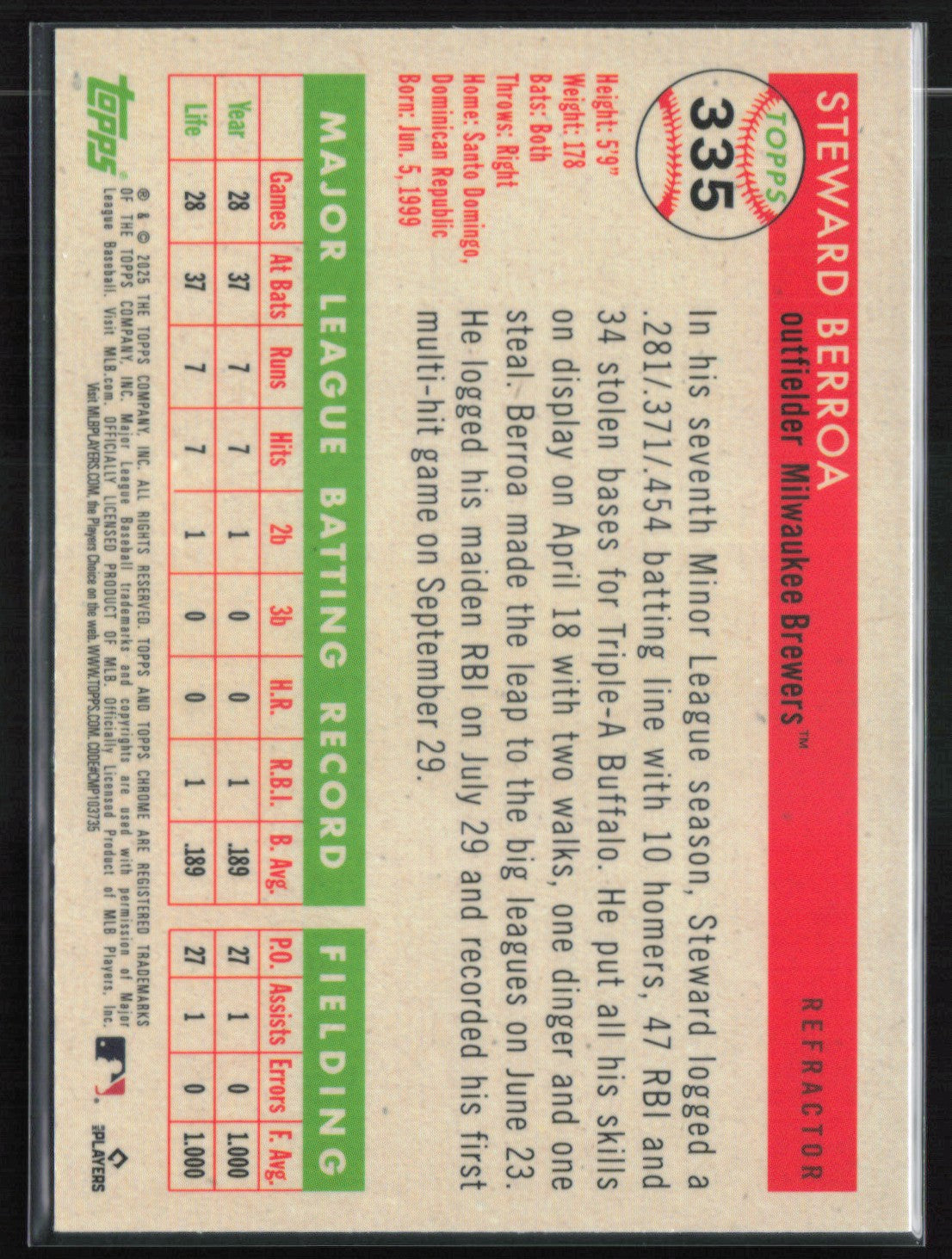 Steward Berroa RC Refractor