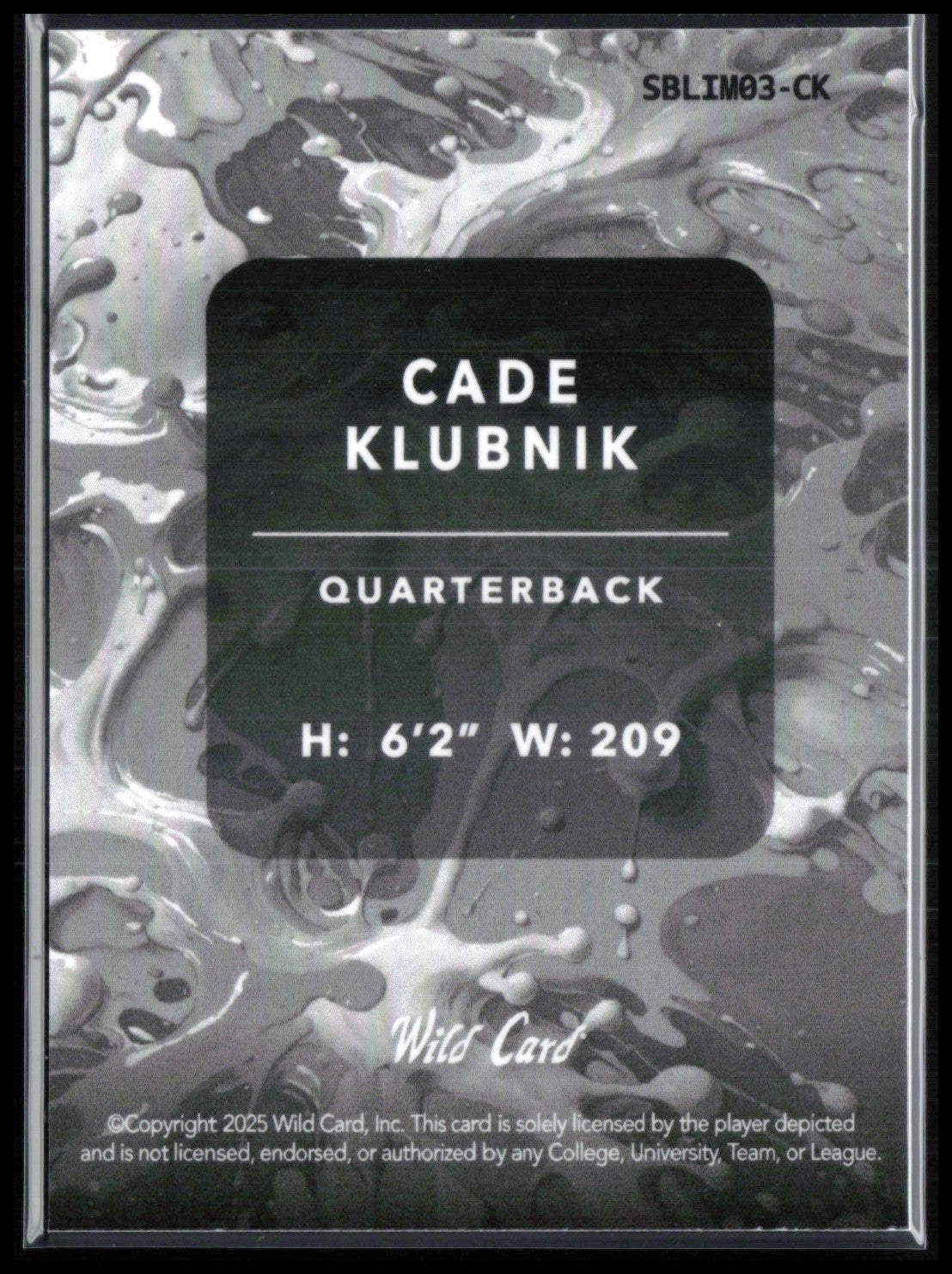 Cade Klubnik /4 PRC 2025 Wild Card Splat