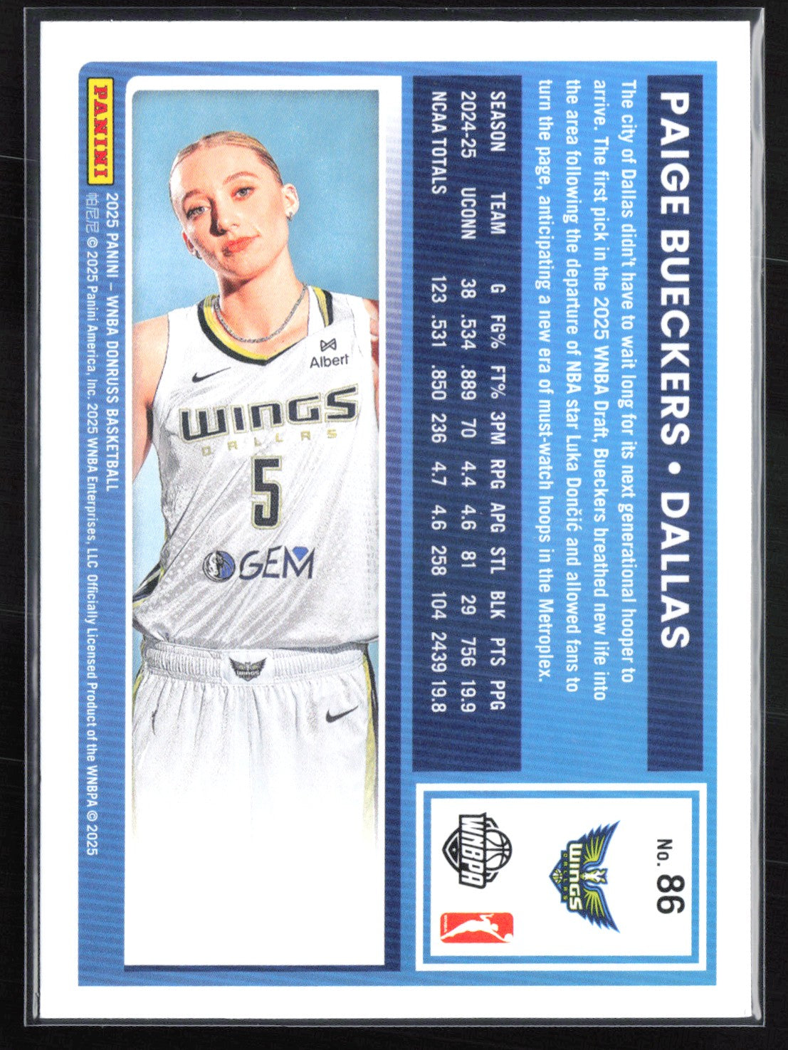 Paige Bueckers RC Rated Rookie