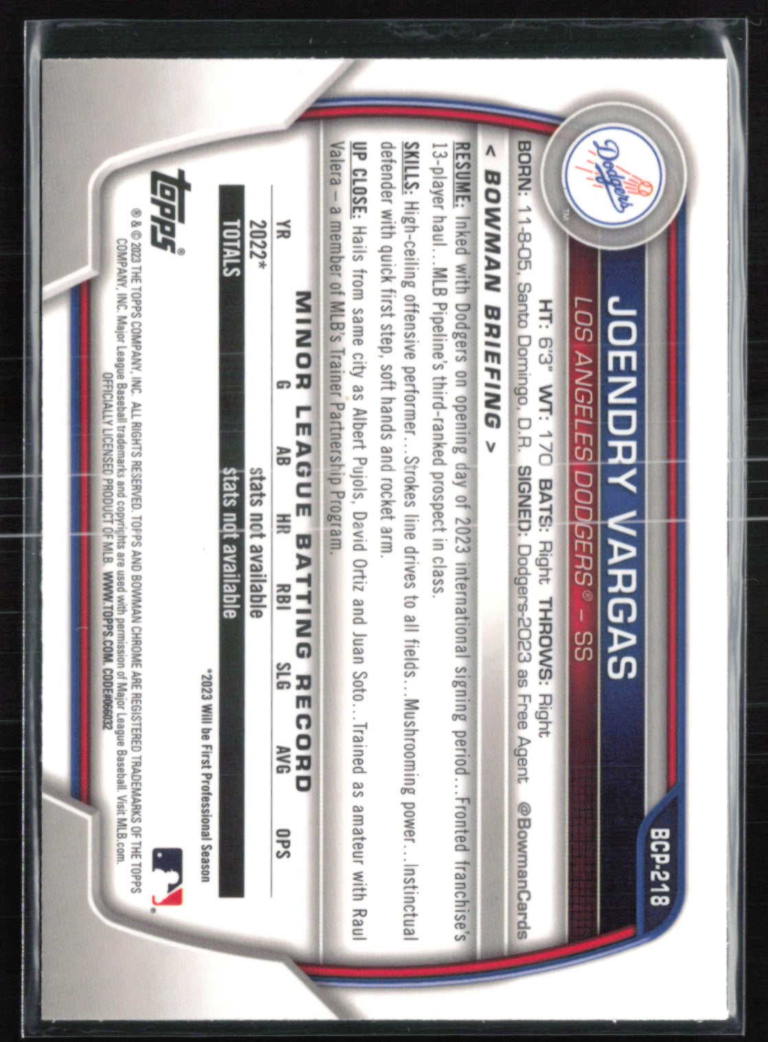 Joendry Vargas 1st Bowman Mojo