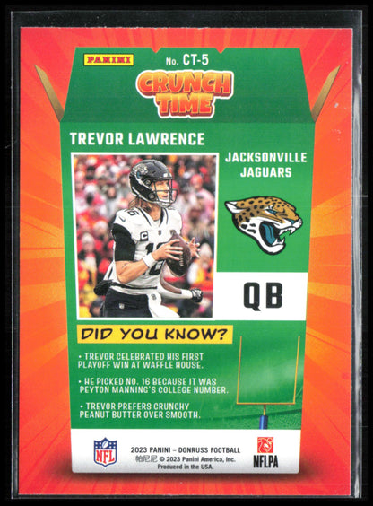 Trevor Lawrence Crunch Time 2023 Donruss