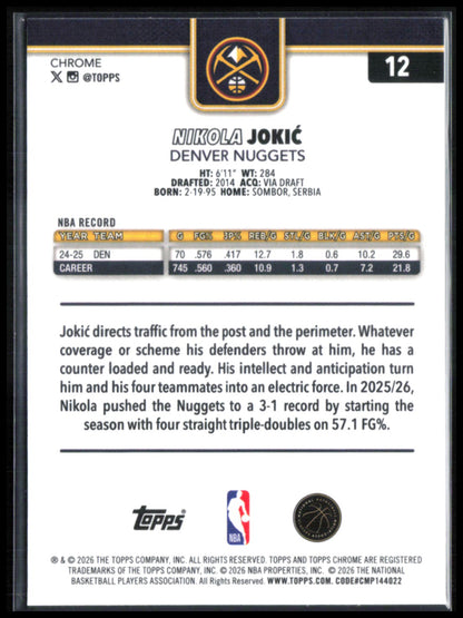 Nikola Jokic Refractor