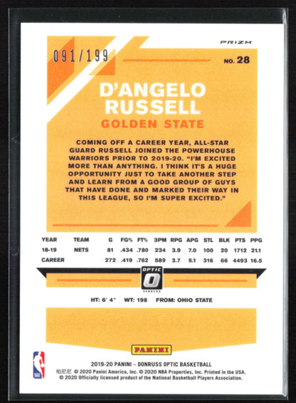 D'Angelo Russell Orange Holo /199