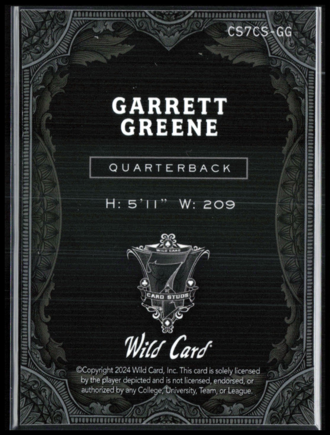 Garrett Greene PRC /6 2024 Wild Card