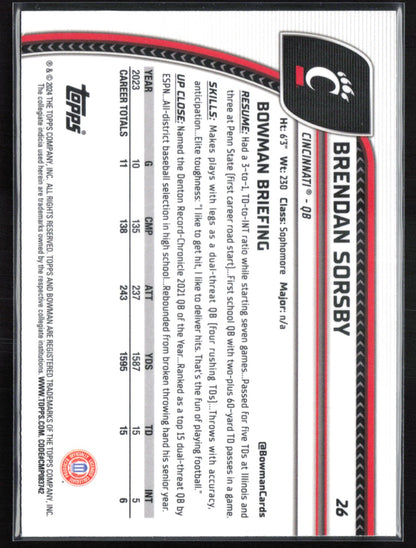 Brendan Sorsby 1st Bowman Lava