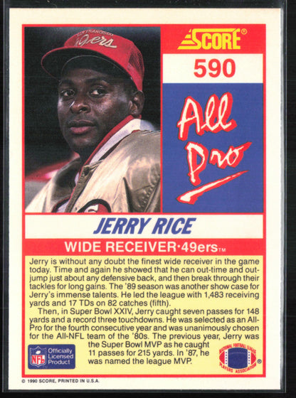 Jerry Rice 1990 Score