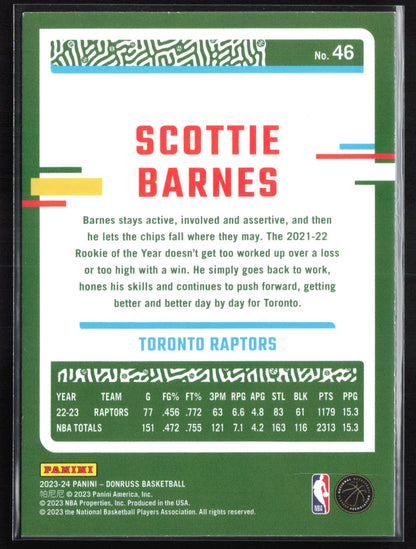 Scottie Barnes Green Laser