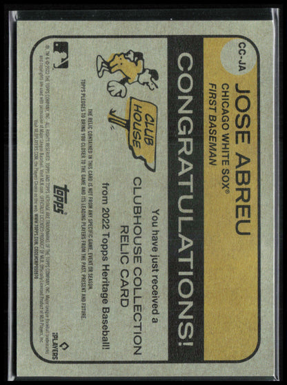 Jose Abreu Game-Used Relic