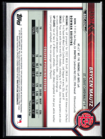 Brycen Mautz 1st BOwman Purple /250