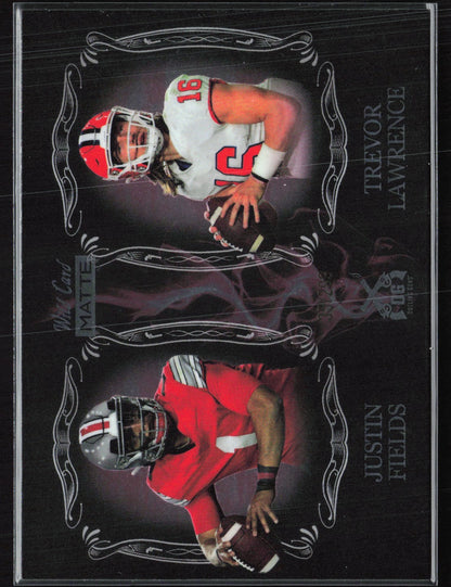 Justin Fields/Trevor Lawrence /299 Wild Card Matte