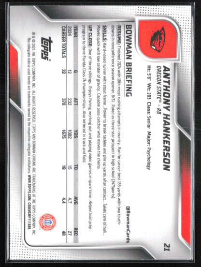 Anthony Hankerson 1st Bowman