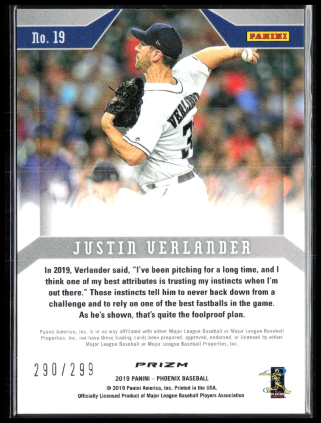Justin Verlander Hyper /299 Prizm