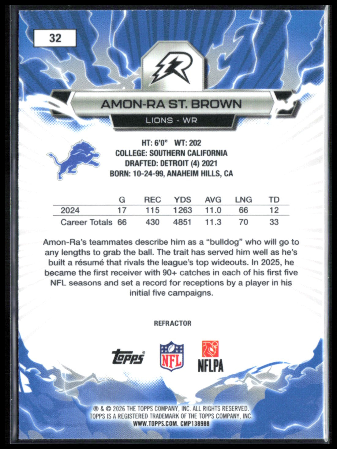 Amon-Ra St. Brown Refractor